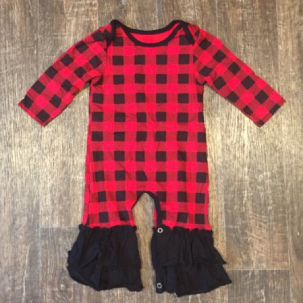 Buffalo Plaid Baby Ruffle Romper - Picture 1 of 1